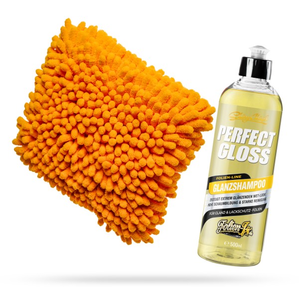 BIG WORMY - XXL WASCHPAD + PERFECT WASH - GLANZSHAMPOO SET