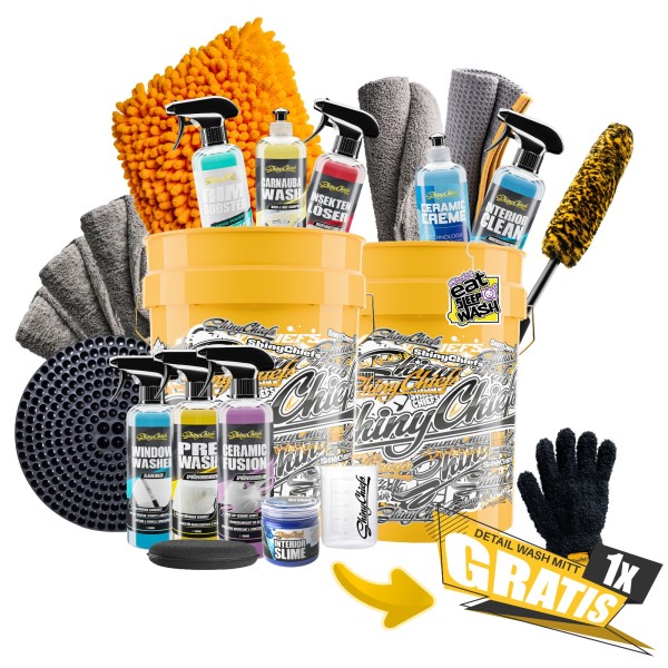 ALL IN ONE KIT - AUSSENPFLEGE SHINY GOLD + GRATIS DETAIL WASH MITT