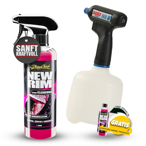 SOLO CLEANLine Akku-Handspritze 360 B 1L + NEWRIM EXTREM - FELGENREINIGER 500ml