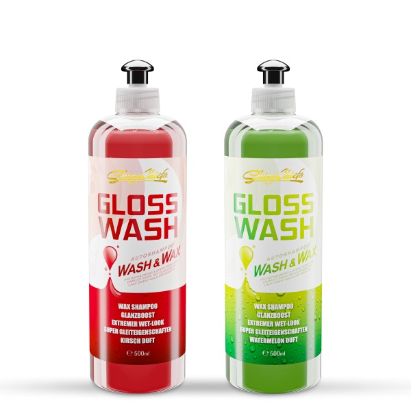 GLOSSWASH SHAMPOO KIT - WASH & WAX (2x500ml)