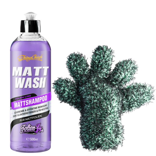 MATT WASH - MATTSHAMPOO 500ml + FIVE FINGER FLEECY WASCHHANDSCHUH