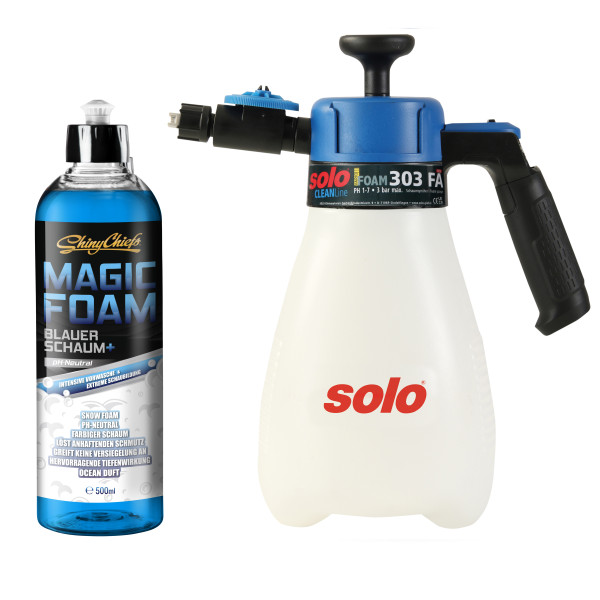 SOLO SCHAUMSPRÜHER 303 FA + MAGIC FOAM - BLAUER SCHAUM 500ml Set