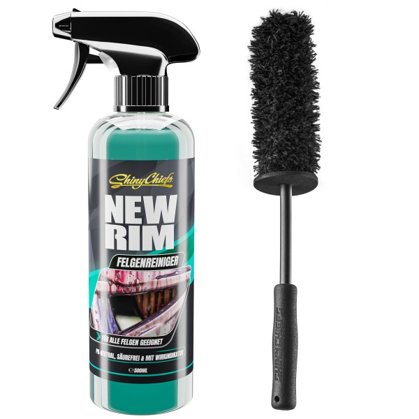 NEWRIM Felgenreiniger 500ml + WHEELBRUSH MIKROFASER FELGENBÜRSTE