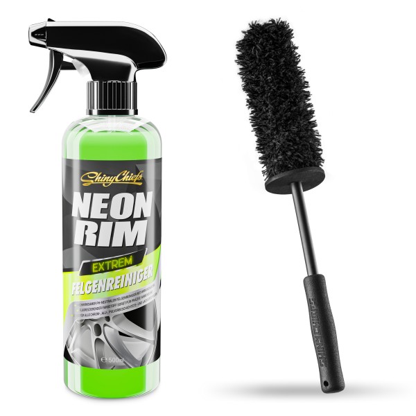 NEONRIM EXTREM Felgenreiniger 500ml + WHEELBRUSH MIKROFASER FELGENBÜRSTE