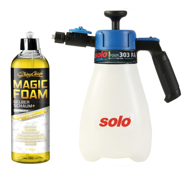 SOLO SCHAUMSPRÜHER 303 FA + MAGIC FOAM - GELBER SCHAUM 500ml Set