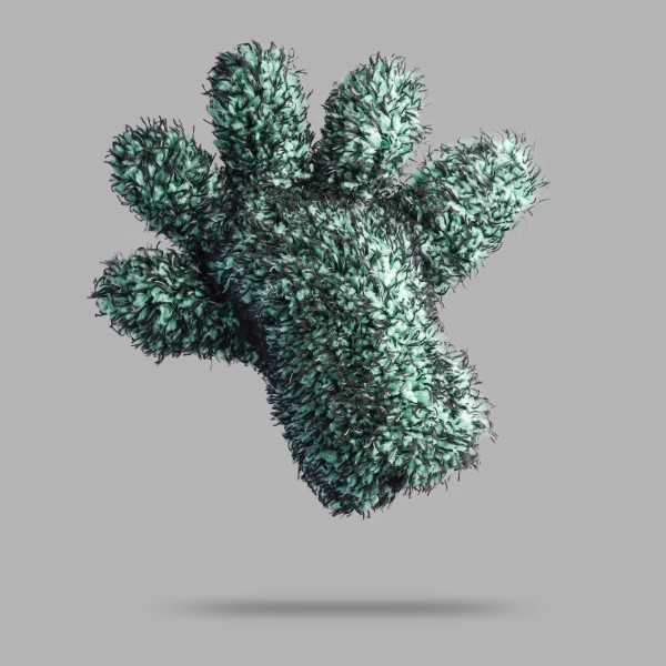 FIVE FINGER FLEECY - MIKROFASER WASCHHANDSCHUH