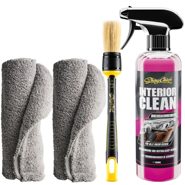 INTERIOR CLEAN - Universal Reiniger 500ml Set + DETAIL BRUSH - ULTRA SOFT PINSEL