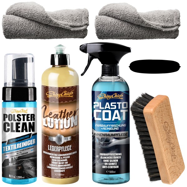 POLSTER CLEAN - TEXTILREINIGER + PLASTO COAT + LEATHER LOTION SET