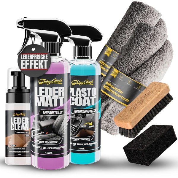 LEDER MATT + LEDER CLEAN + PLASTO COAT KOMPLETT SET